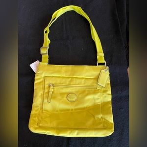 Coach nylon and leather crossbody